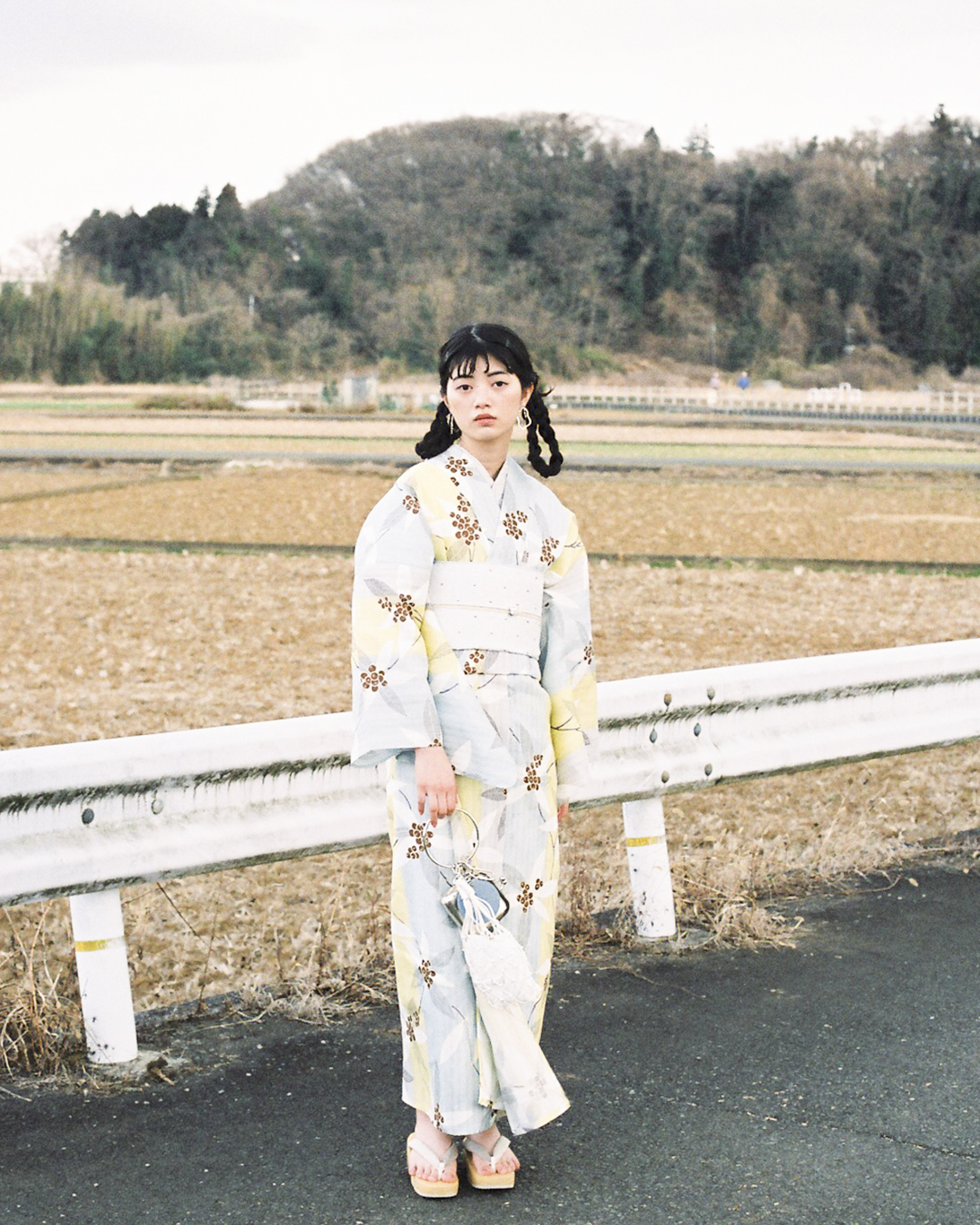kimono by nadeshiko マドラスチェック 青 袷